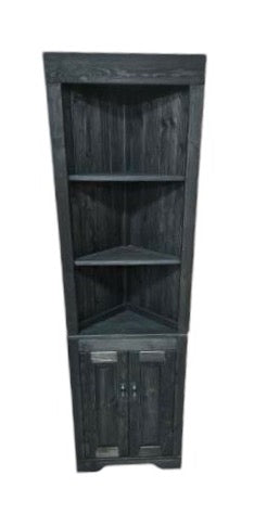 Rustic Corner Hutch DOUBLE PANEL door, rustic corner hutch cabinet, handmade corner hutch, wood corner hutch, pine corner hutch, primitive corner hutch