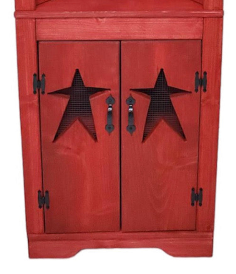 Rustic corner base cabinet