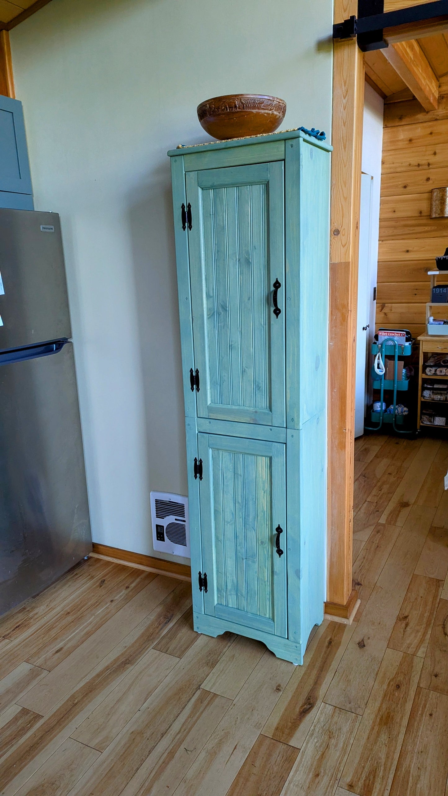Tall Pine Pantry Cabinet, Two Piece Wood Pantry, Rustic Pantry Cabinet, Kitchen Pantry, Wood Pantry, Kitchen Storage