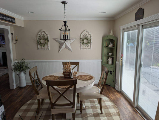 Rustic Corner Hutch STAR doors, Farmhouse corner hutch, Country corner hutch