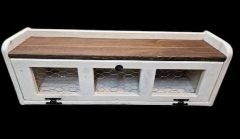 Rustic Countertop Shelf, Chicken Wire Shelf, Wood Countertop Shelf