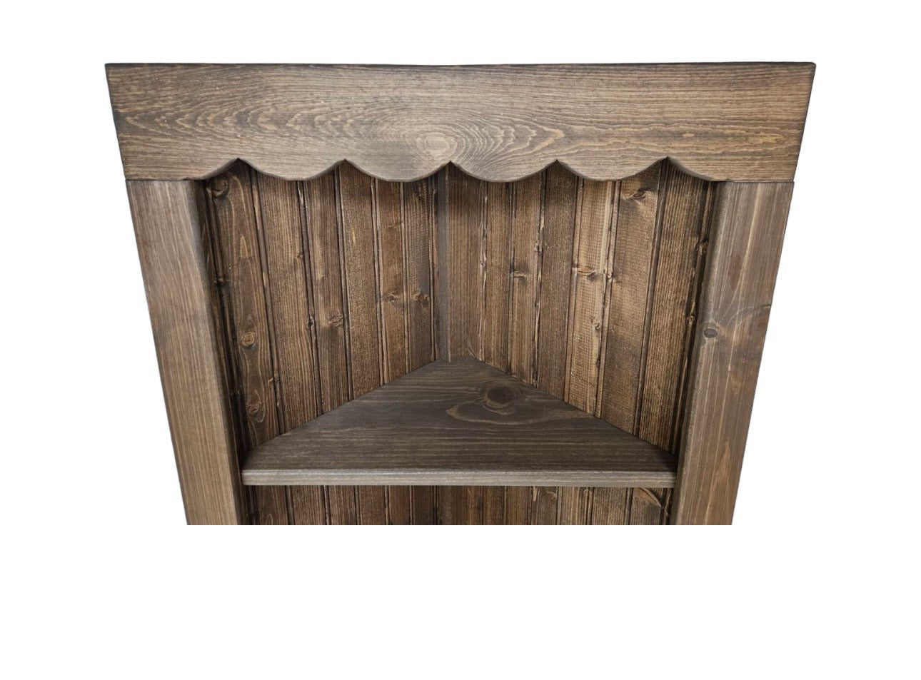 TWO CORNER HUTCH PACKAGE: Rustic Corner Hutch, rustic living room hutch, Pine corner hutch