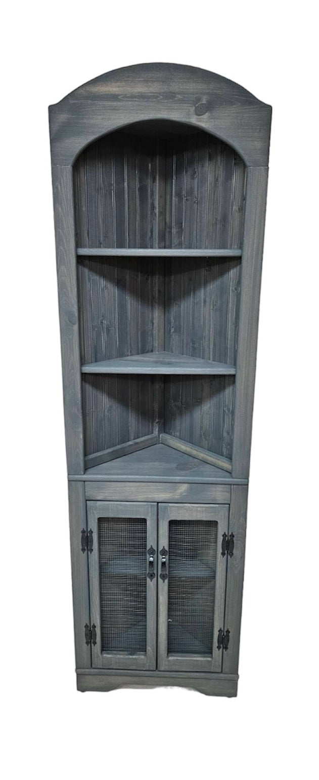 Country cabinet with wire mesh door 