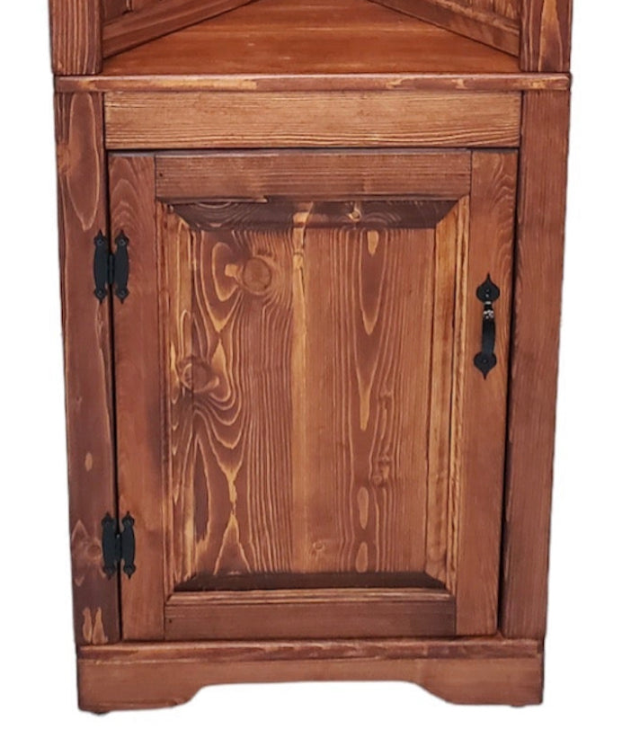 Rustic corner base cabinet