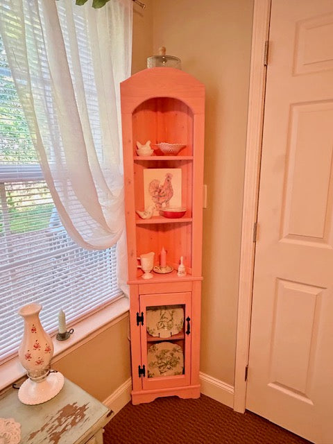 Small Rustic Corner Hutch, Kitchen corner hutch, Wood hutch, Small Pine hutch, Primitive Corner Hutch, Farmhouse corner hutch, handmade