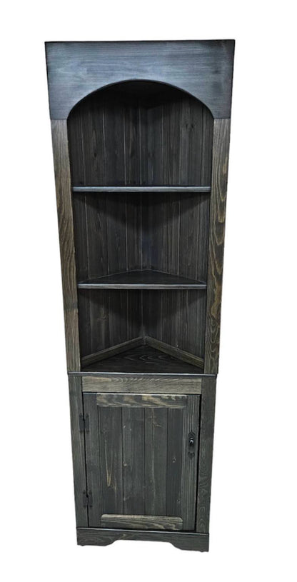 Rustic Corner Hutch SOLID doors, Kitchen corner hutch, Wood hutch, Pine hutch, Primitive Corner Hutch, Farmhouse corner hutch, handmade
