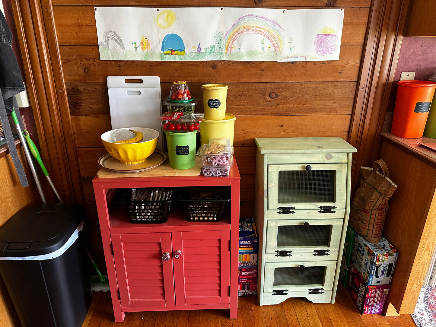 Vegetable Bin/Breadbox, veggie bin, vegetable storage, rustic vegetable storage, wood vegetable bin, pine vegetable bin, potato and onion storage