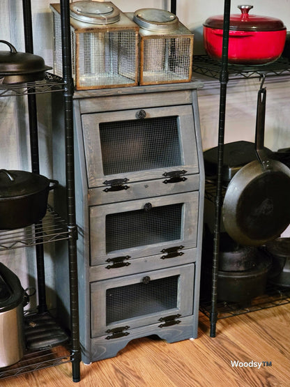 Vegetable Bin/Breadbox, veggie bin, vegetable storage, rustic vegetable storage, wood vegetable bin, pine vegetable bin, potato and onion storage