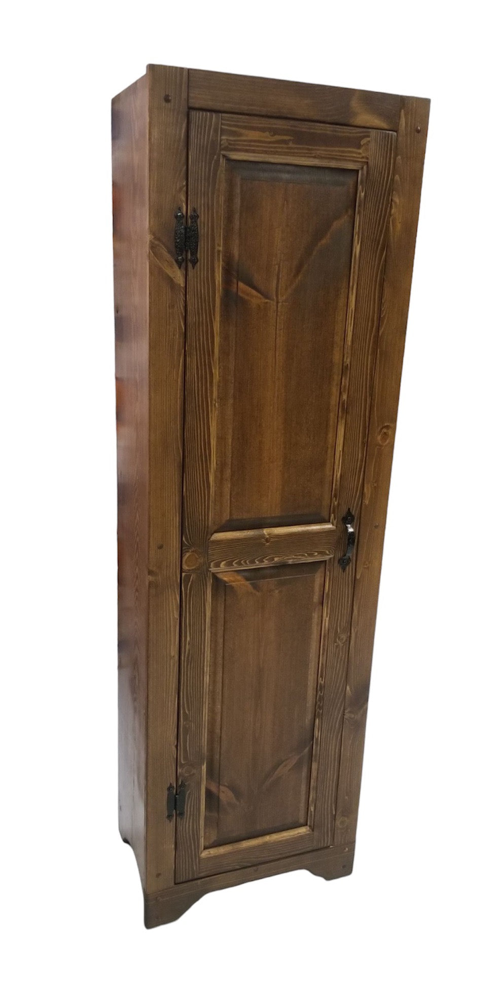 Pine Pantry Cabinet, Two Piece Wood Pantry