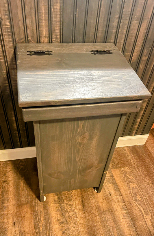 Wood Trash Can, Wood Recycling Can