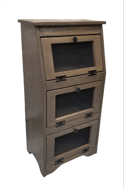 vegetable bin/breadbox wire mesh doors
