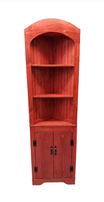rustic corner hutch