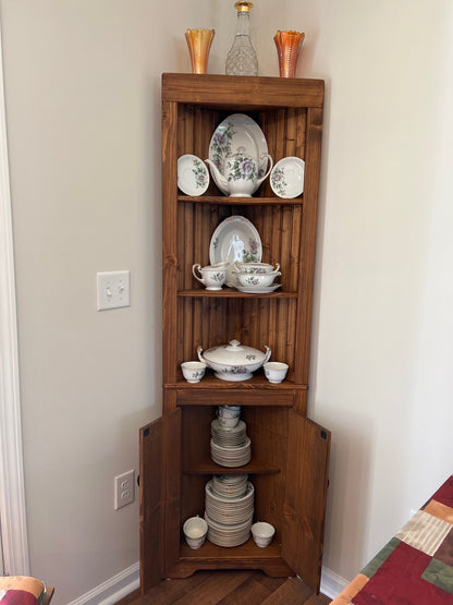 rustic corner hutch