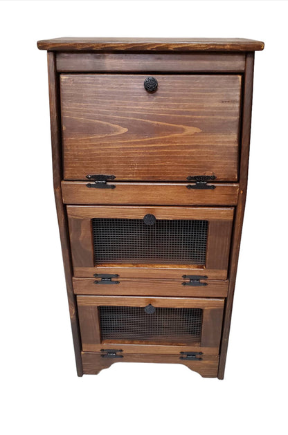 Vegetable Bin/Breadbox, veggie bin, vegetable storage, rustic vegetable storage, wood vegetable bin, pine vegetable bin, potato and onion storage
