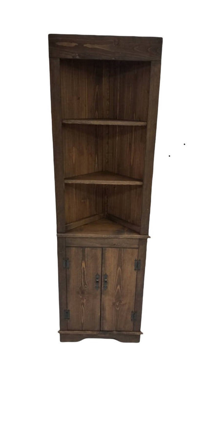 rustic corner hutch