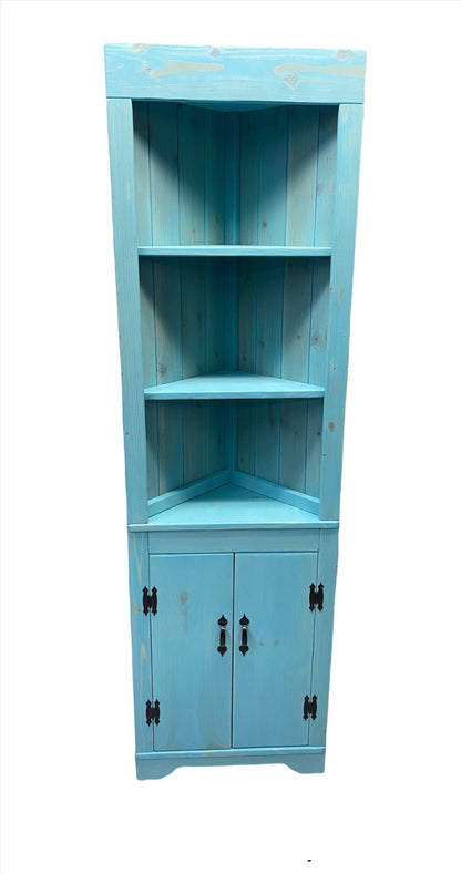 rustic corner hutch