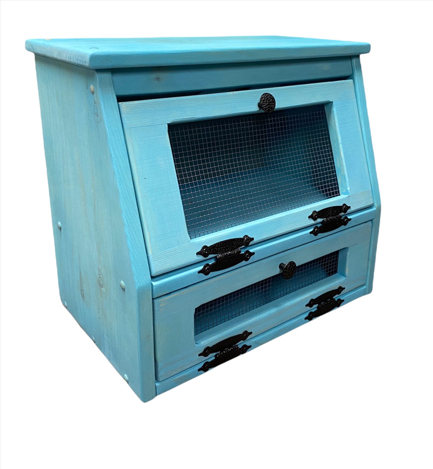 rustic countertop bread box